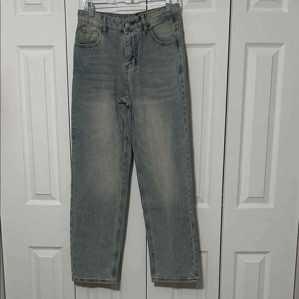 Denim&Co Men's Washed Gray Straight Jeans